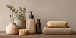 © agrus_aiart - minimal lifestyle arrangement of home self-care objects with gentle natural textures and soft lighting for a soothing mood