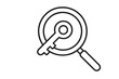 © typepng - Magnifying glass searching for a key concept or solution outline symbol design