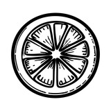 Plaster pomarańczy rysunek szkic