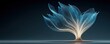 © Georgii - Abstract digital background with a blue glowing plant growing from a base in a futuristic, elegant design