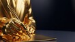 © Gabriel - Golden hand writing on a desk