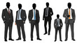 © Stock Image Zone - Vector Illustration of a Team of Anonymous Businessmen in Formal Suits Posing