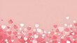 © MdJilu - Falling red and white hearts on a soft pink background for valentine s day