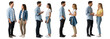 © David Studio - group of people standing and talking together isolated on white
