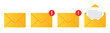 © VectorPlanet - Message icon set. mail symbols with notification alerts and open envelope illustrations, email icons for app, UI and web, vector illustration
