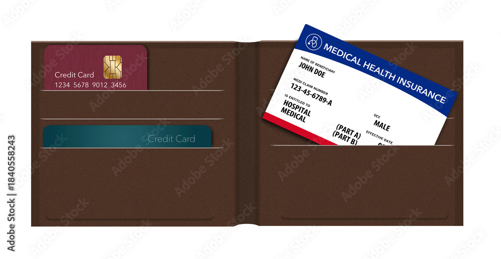 Mock Insurance Card Example Here is a 2026 generic mock USA federal medical health insurance card ...