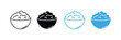 © Jakiya Graphics - bowls of food icon set. vector illustration