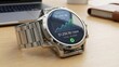 © thiago - Smartwatch displaying earnings chart and financial data, close-up on wrist