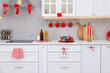 © New Africa - Stylish kitchen with Christmas decor. Interior design