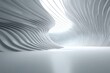© Serhii - Sleek Gray Graphic Backdrop. Futuristic 3D Studio Setting for Elegant Presentations and Design