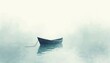 © miss irine - Empty rowboat drifts on calm water surrounded by soft mist. The serene scene suggests solitude contemplation or a journey beginning in tranquil fog. Nautical peaceful atmosphere evokes quiet mystery.