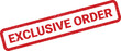 © Mahmud - Grungy rectangular rubber stamp featuring the phrase exclusive order, often used for custom client projects