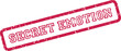 ©  Design_ mn - Vibrant textured red rubber stamp mark presenting the powerful phrase SECRET EMOTION