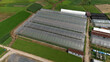 © he - Aerial photography of vegetable greenhouses and green farmland