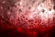 © CoreRock - Macro closeup of refreshing red drink with ice and bubbles. carbonated soda beverage and fizzy liquid texture create an intense, moody background for any project
