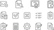 © Ashadujjaman - Business Development, Document Management, and Financial Analysis Icon Set, Including Startup Launch, Goal Achievement, Task Approval, Report Calculation, and File Selection Symbols.