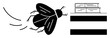 © robu_s - Black-and-white insect flying near a stack of books and an equal sign. Ideal for education, nature, equality, knowledge, science, simplicity, abstract concepts. Minimalist flat metaphor