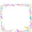 © zakir - PNG  image of Vibrant colorful musical notes form a decorative border design against a solid perfect for music event flyers and celebrations on transparent background with copy space