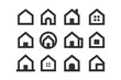© Татьяна Петрова - Set of minimalist home icons in black and white design.