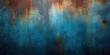 © AkuAku - Detail of a weathered blue rusted metal surface with textured patina, highlighting corrosion effects for material preservation, Earth Day