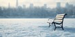© AkuAku - Black metal outdoor bench covered in snow, highlighting winter weather resilience and material durability