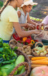© yanadjan - farmers market with vegetables. Selective focus.