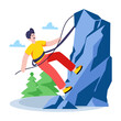 © Vectorslab - A colored design illustration of rock climbing
