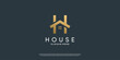 © Nuri_Studio - House logo with different creative element style Premium Vector part 4