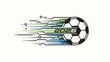 © Luciana - Soccer ball speed and year: A dynamically designed soccer ball streaks across the frame, a visual embodiment of speed, progress, and the spirit of the game, with the number 2026 integrated.