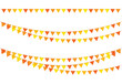 © BhandariProductions - Triangle bunting. carnival, birthday, party and holiday decoration flags. festive flag garlands. vector flags. vector illustration