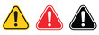 © Jayanto - warning danger icon. Caution alarm alert set, triangle warn sign , attention vector icon, red yellow black color. warning sign. vector illustration eps file.