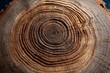 © Xiaoxiao - Cross section of tree rings showing detailed growth patterns and age in natural wood background, macro view of botanical chronology and forestry.
