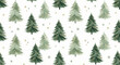 © Dewi - seamless sparse christmas tree pattern aesthetic watercolor look sage green