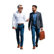 © TURTLE-STUDIO - Two Businessmen Walking Together – Confident Collaboration in Urban Style