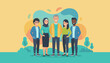 © Creative Vector - Diverse business team illustration showcasing global cooperation and inclusion