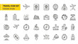 © Chamidu Dulshan - Travel and Tourism Icon Set - Vacation, Global Transportation, and Hotel Service Line Art Icons with Editable Stroke