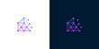 © anello - Futuristic abstract connection logo featuring a unique geometric mesh of vibrant lines and nodes, representing growth, data, and digital innovation