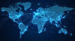 © MYDAYcontent - Map shows global connections in blue lines across regions.