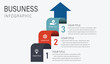 © Lang - 3-Step Modern business step infographic with three-stage timeline arrow design for strategy and growth presentation