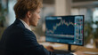© forenna - A financial expert calmly explaining volatile market shifts to clients, using annotated charts and historical patterns to translate chaos into strategic clarity. cinematic color correction, natural