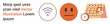 © robu_s - Digital communication, emotions, scheduling, technology, productivity, notifications. Icon set of wireless signal, neutral face and calendar with alarm clock. Digital communication and emotions
