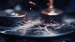 © Justlight - Focused medium shot capturing delicate chromium alloy microcasting on a microscopic scale revealing precise artistic metal craftsmanship.