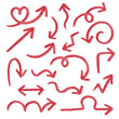 © kayuki - Red Marker Sketch Arrows Collection Set.eps