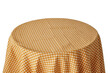 © Ashraful - Orange and white gingham tablecloth isolated on a transparent background checkered