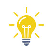 © FryArt - Yellow Light Bulb Symbolizing Ideas and Creativity on White Background