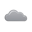 © FryArt - Grey Cloud Weather Symbol with Rounded Edges for Graphic Design and Forecast Apps