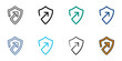 © Gravisio - Penetrate icon set multiple style vector collection. Editable Stroke