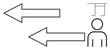 © robu_s - Decision making, direction choices, problem solving, communication, leadership, strategic thinking. Two arrows pointing in opposite directions near a person. Decision making and direction choices