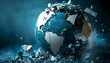 © Mach-1-Art - Earth breaks, global chaos symbol.