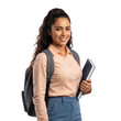 © Kimberly - Young Woman Student with Backpack and Book